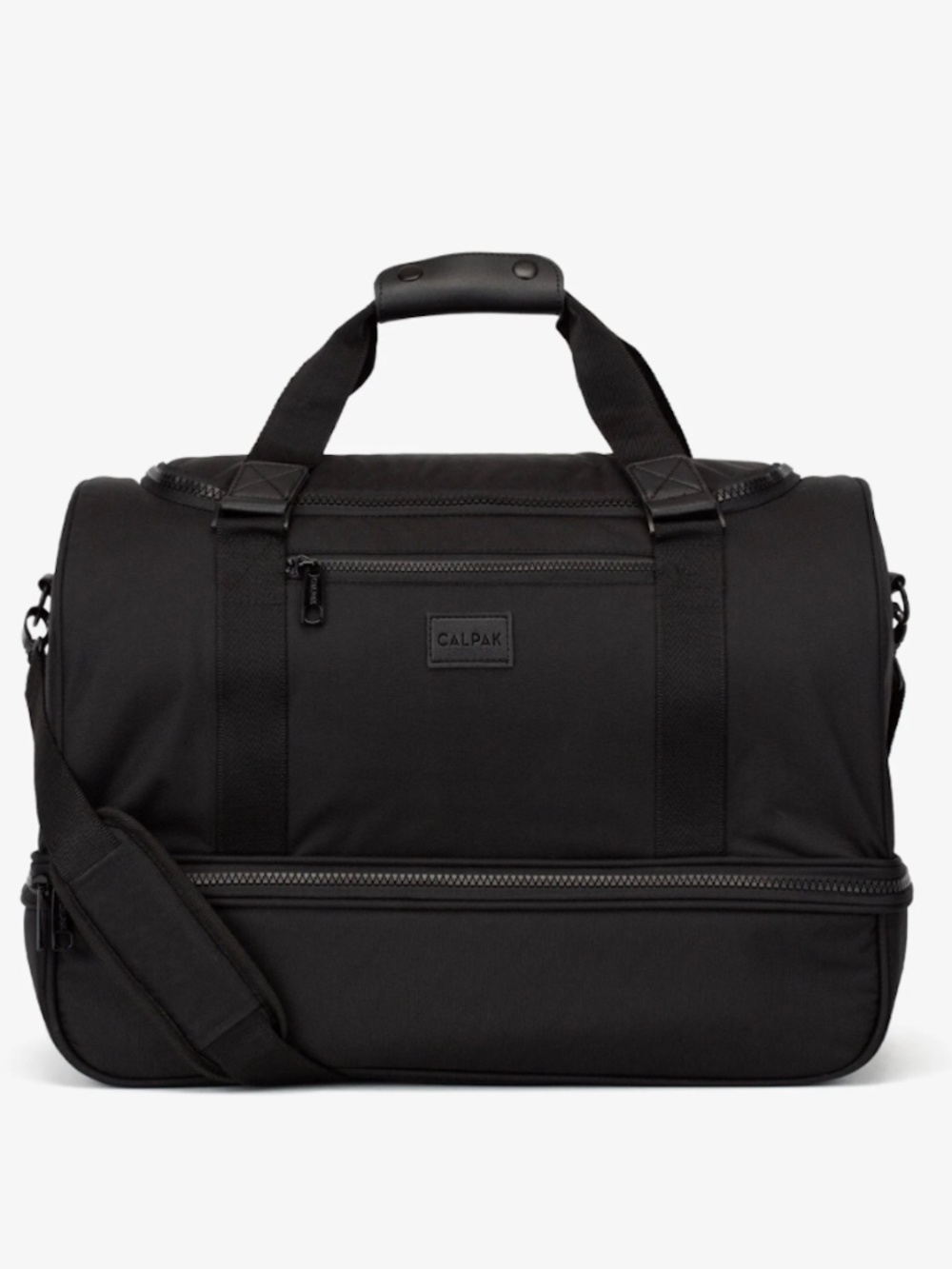CALPAK Stevyn Duffel Bag with Shoe Compartment Weekender Bag - Black